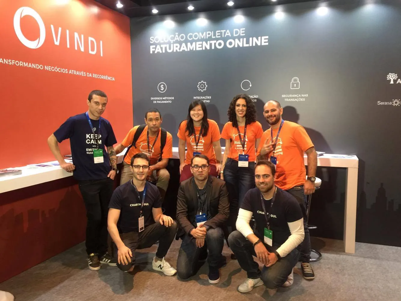 Vindi and ChartMogul team members at Assinaturas Day in Sao Paulo.