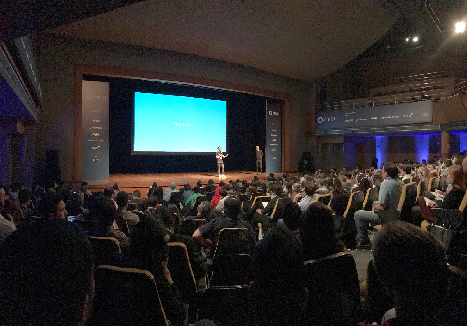 ChartMogul founder Nick Franklin presenting at Assinaturas Day 2017 in Sao Paulo.