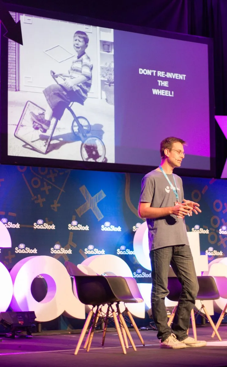 Christoph Janz dropping knowledge at SaaStock 2016 in Dublin.