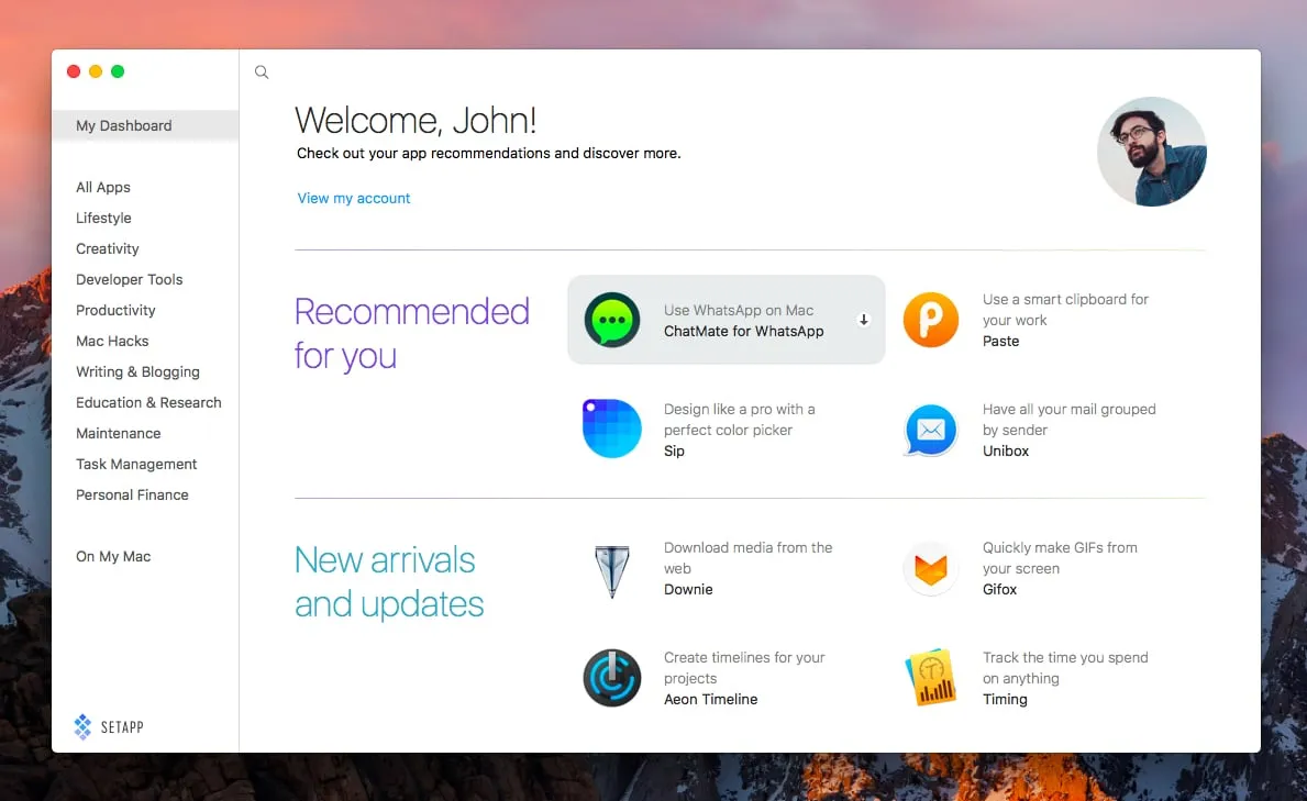 Setapp is aiming to build a personalized experience around their app store.