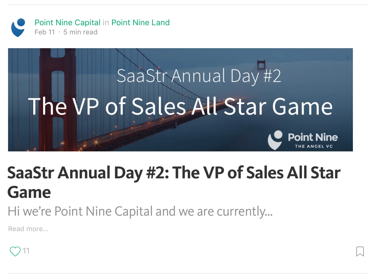 Screenshot Point Nine SaaStr
