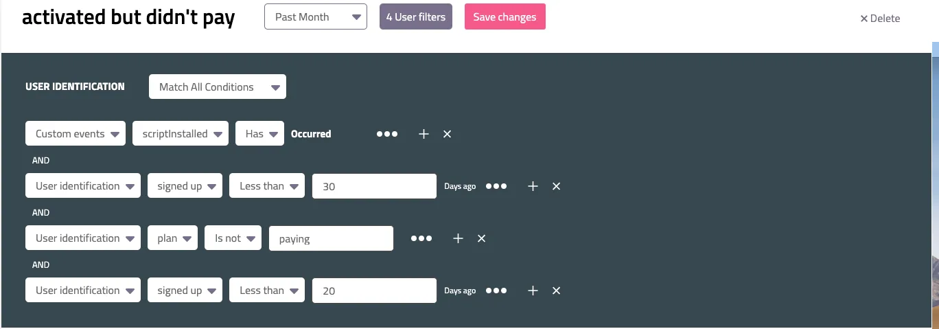 This analysis allows Userpilot to focus on those leads who are most likely to convert.