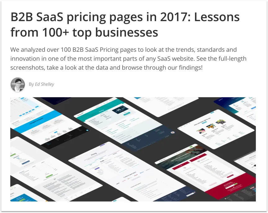 Image of pricing pages