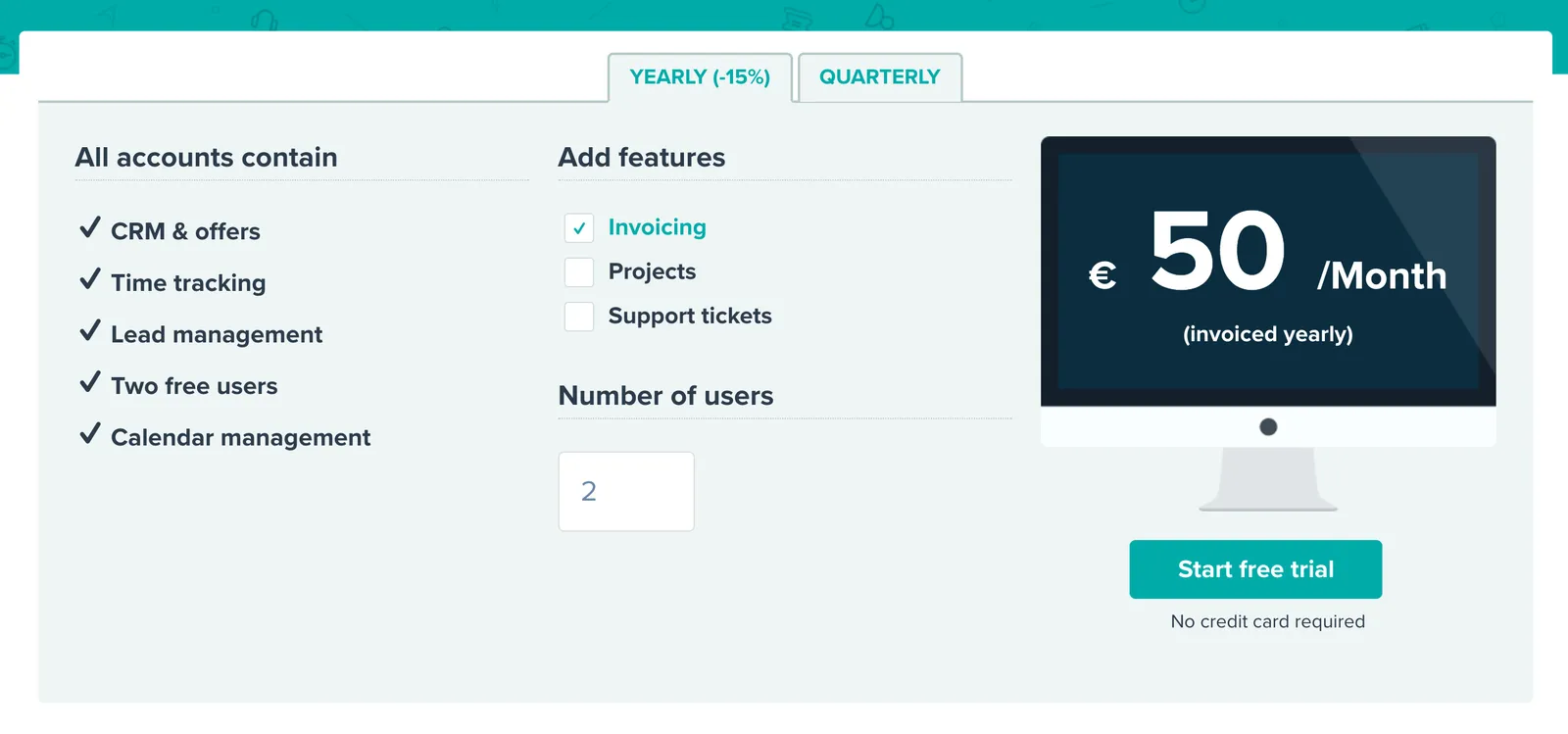 View the page at teamleader.eu/pricing
