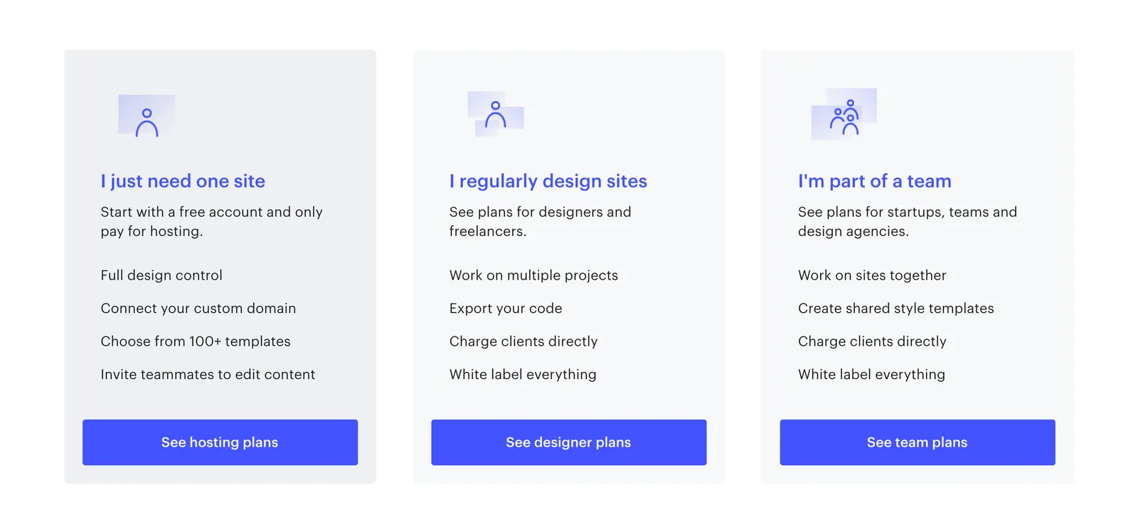 View the page at webflow.com/pricing